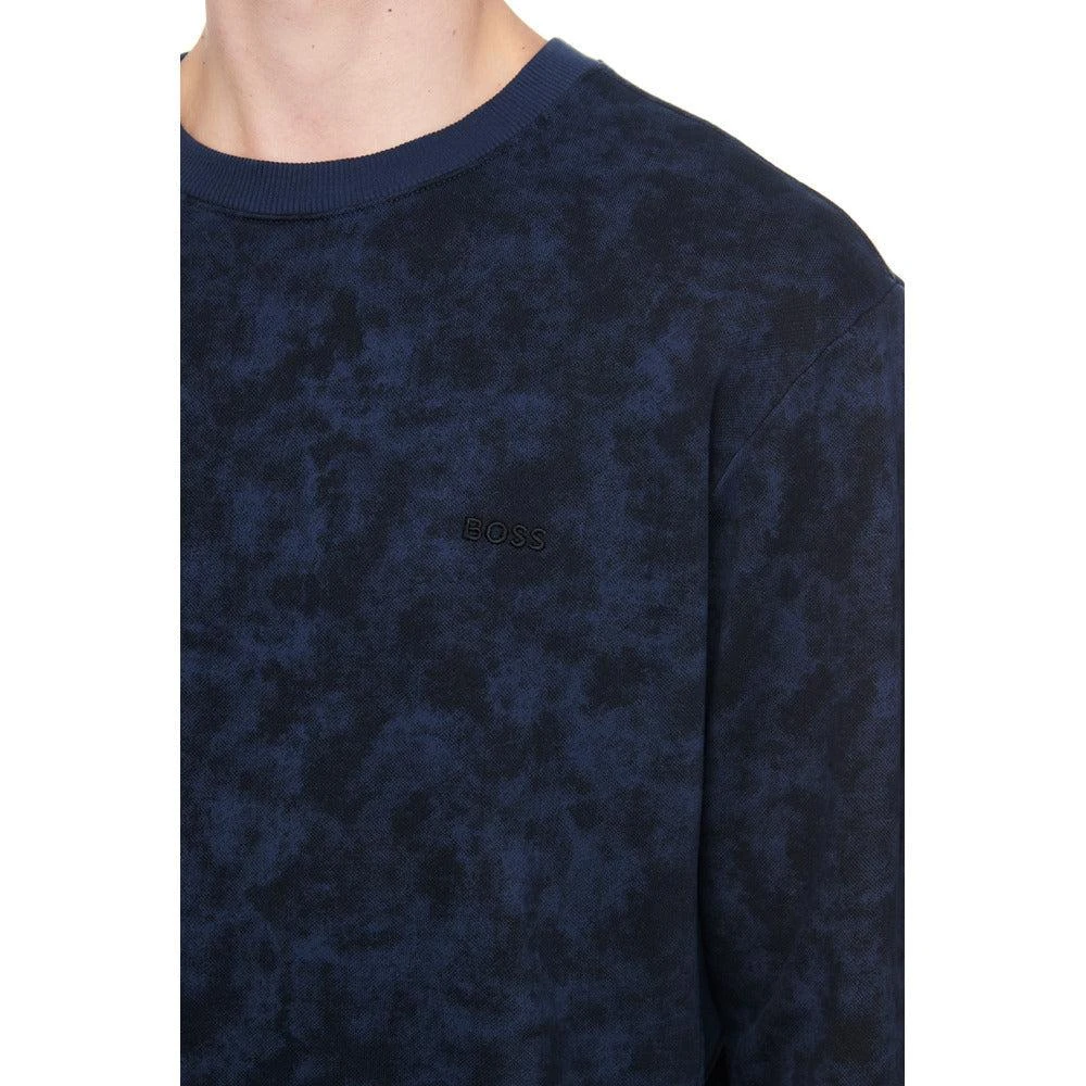Hugo Boss Men's We_CamoOver Printed Cotton Sweatshirt, Navy 2