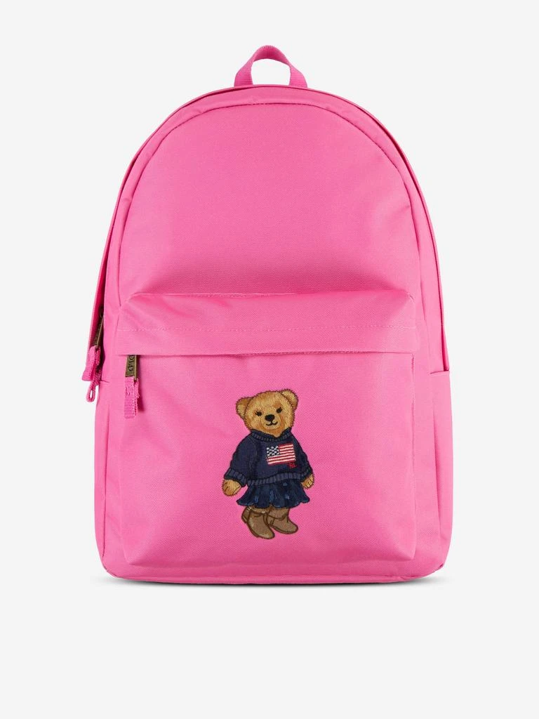 Ralph Lauren Girls Polo Bear Backpack in Pink (35.5cm) 1