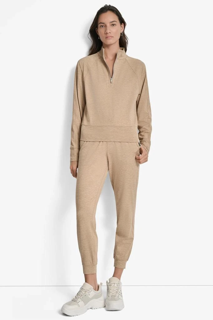 DKNY SPACEDYE HALF ZIP RAGLAN SLEEVE PULLOVER 6