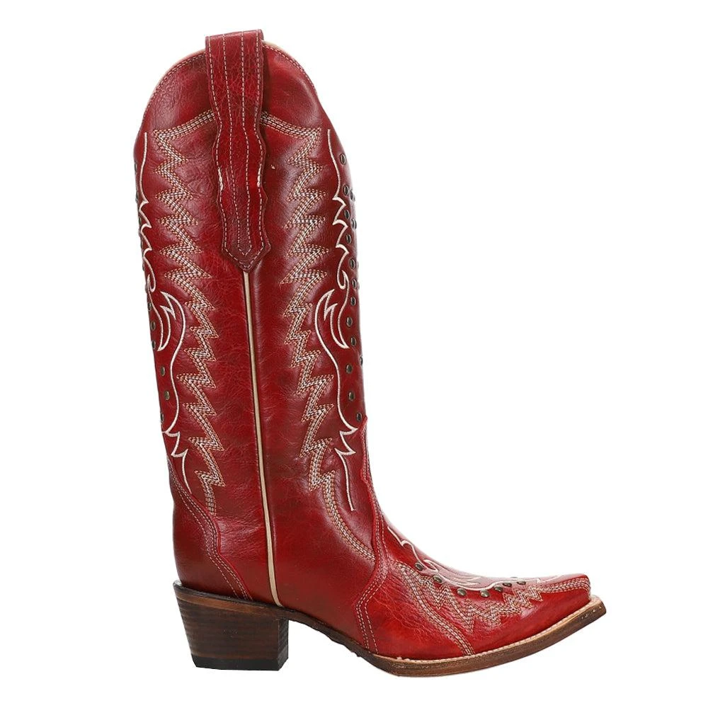 Circle G by Corral Embroidered And Studded Snip Toe Cowboy Boots