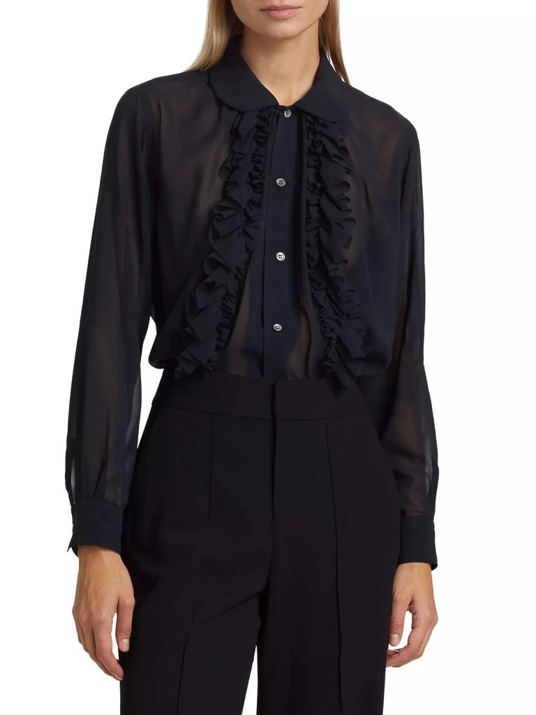Comme des Garcons Sheer Ruffle Blouse 3