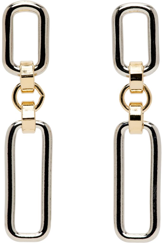 Laura Lombardi Silver & Gold Two-Tone Stanza Earrings