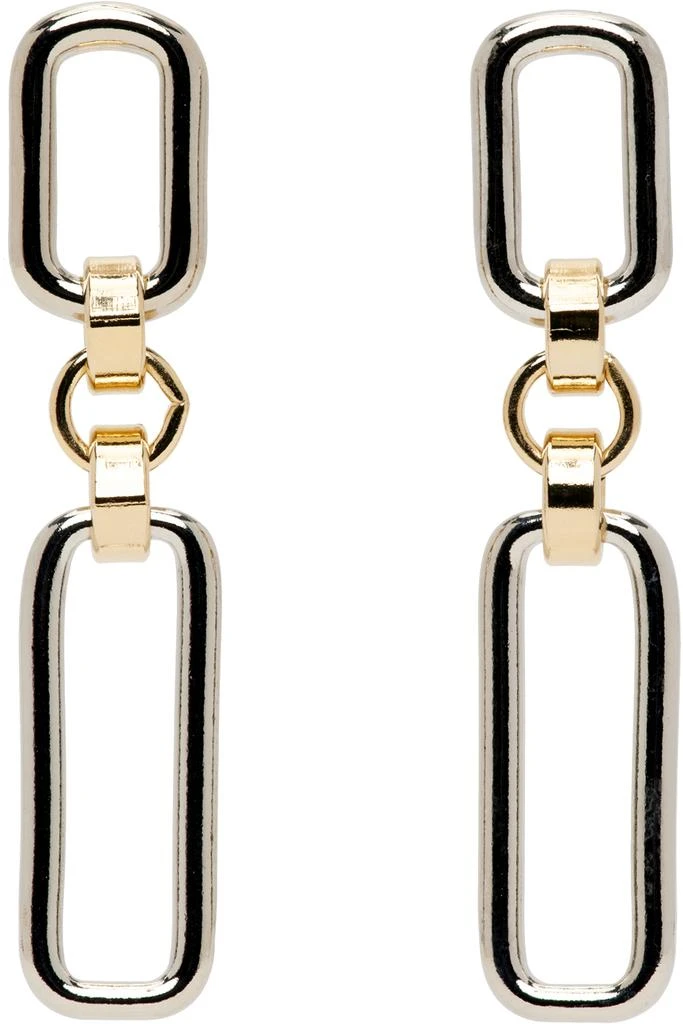 Laura Lombardi Silver & Gold Two-Tone Stanza Earrings 1