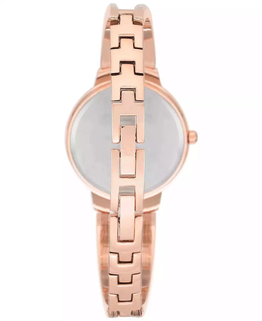 Anne Klein Women's Diamond Accent Rose Gold-Tone Stainless Steel Bracelet Watch 30mm 3