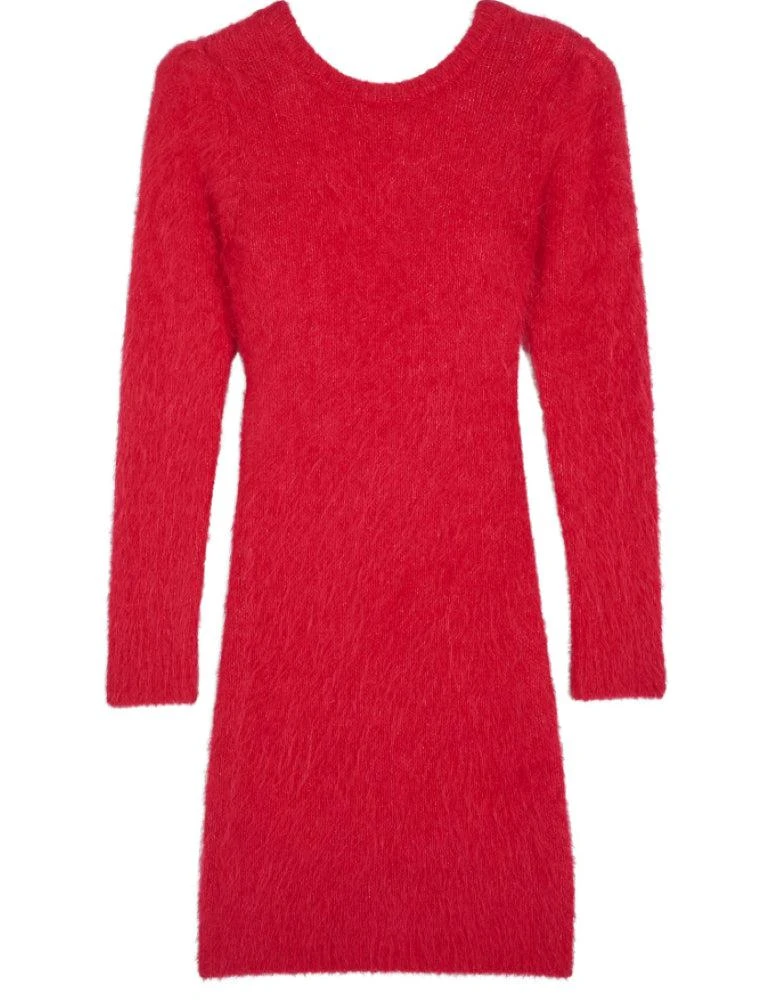 knee length dresses for ladies Women's No Better Time Burgundy Ribbed Knit Sweater Mini Dress | Size: L