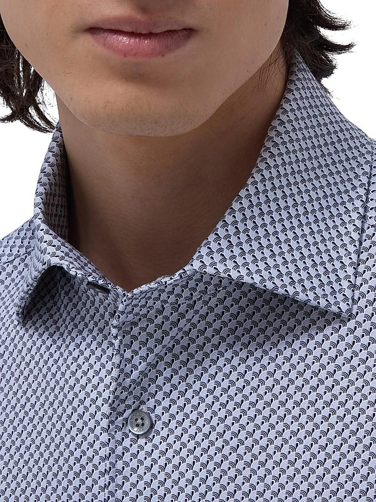 BUGATCHI Devon Printed Stretch Cotton Shirt 7