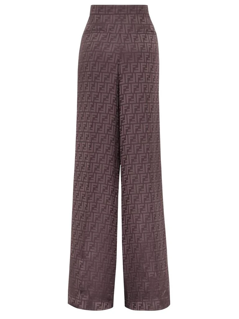 Fendi Fendi FF Jcquard High-Waist Straight-Leg Trousers 2