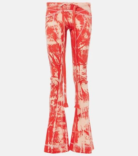 KNWLS Raze low-rise tie-dye flared pants 1