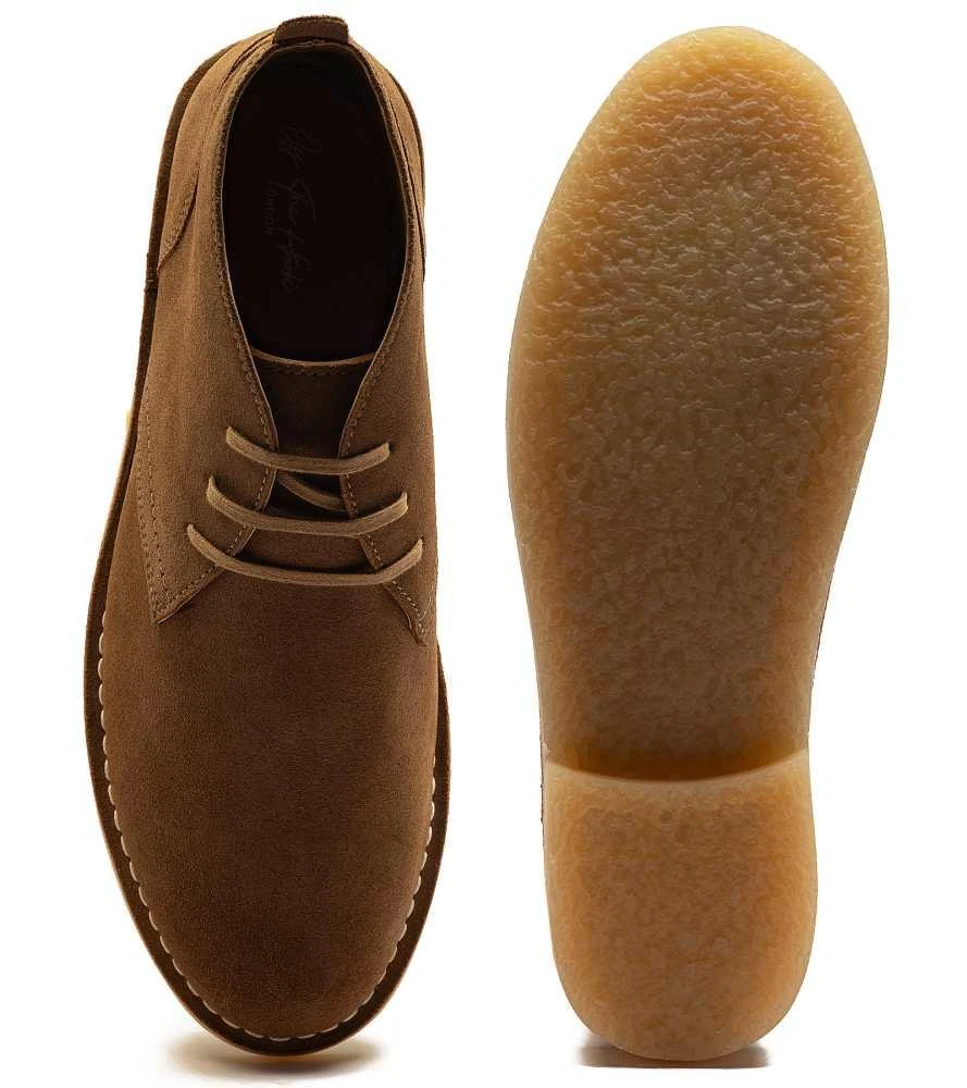 Off The Hook Off The Hook 'sahara' suede leather casual lace-up chukka boots in dk-taupe 4
