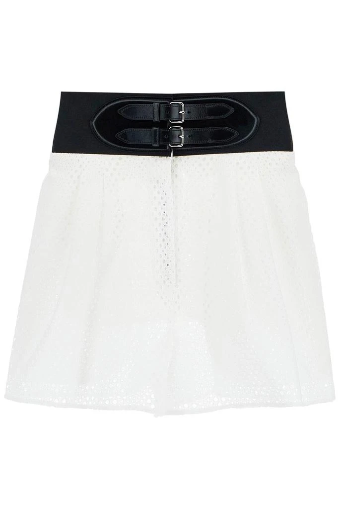 ALAIA belted broderie shorts 1