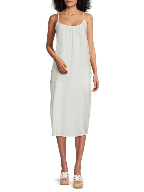 Saks Fifth Avenue Scoopneck Shift Midi Dress 1