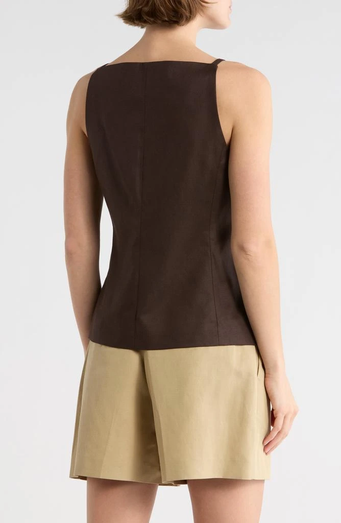 Madewell Harlow Square Neck Drapey Twill Vest 2