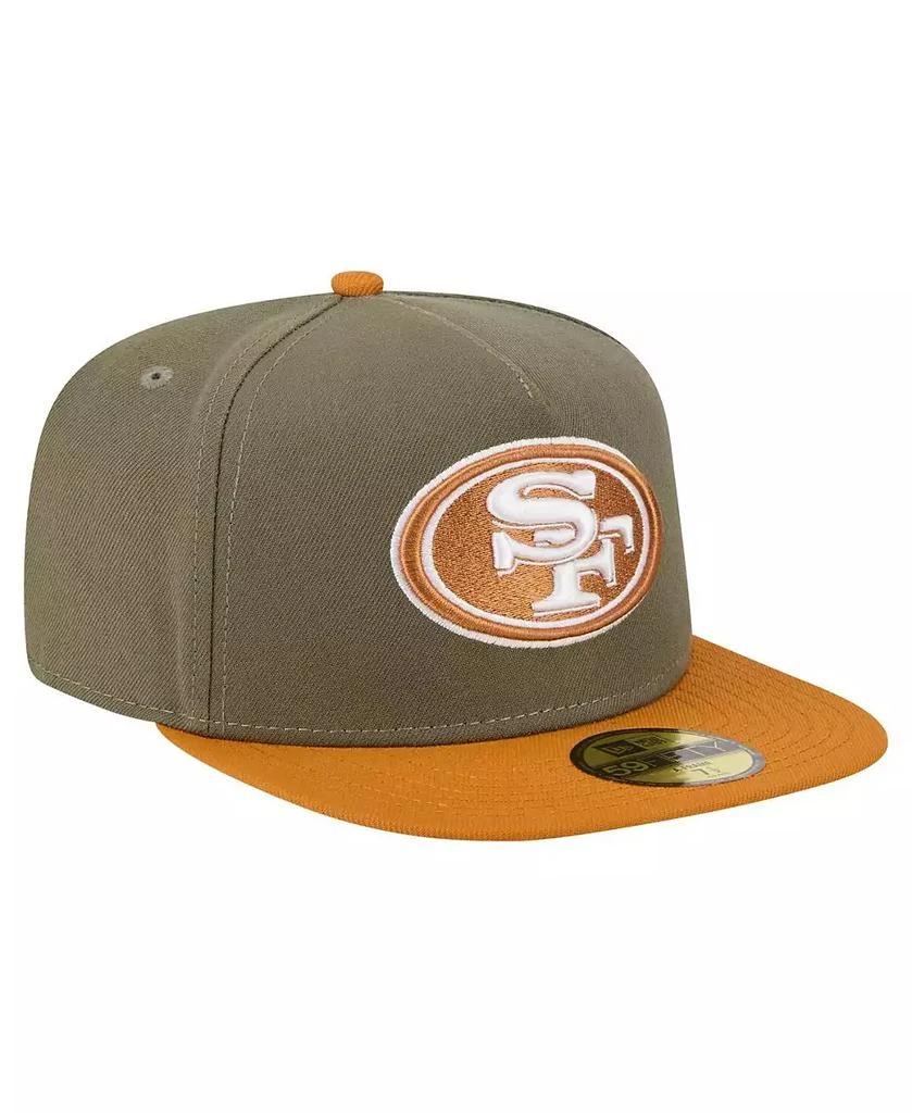 New Era Men's Olive/Brown San Francisco 49ers Color Pack A-Frame 59FIFTY Fitted Hat 2
