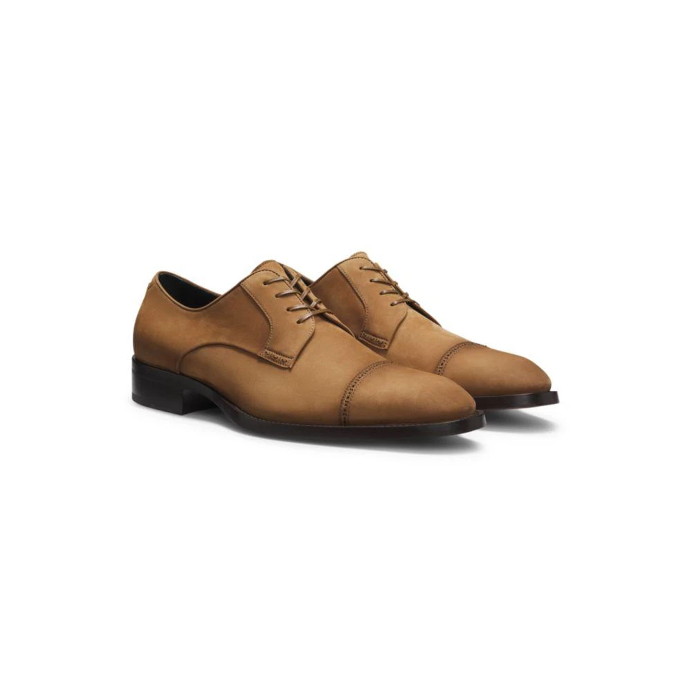 white dresses for bridesmaid Hugo Boss Brown Leather B Elastic Sneaker main image 0