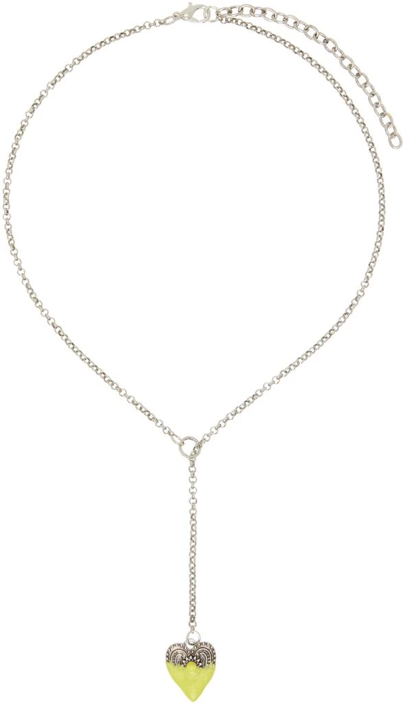 Ottolinger Silver 
Yellow Dipped Heart Necklace 1