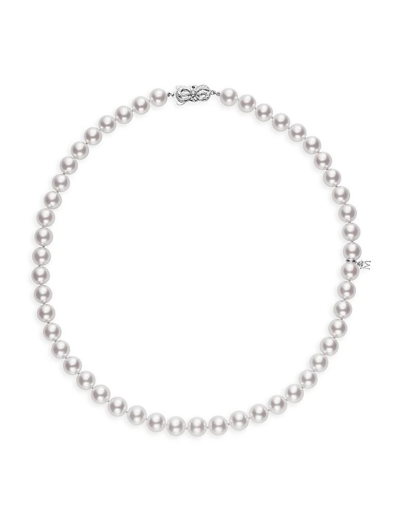 Mikimoto Everyday Essentials 18K White Gold &amp; Akoya Pearl Necklace 1