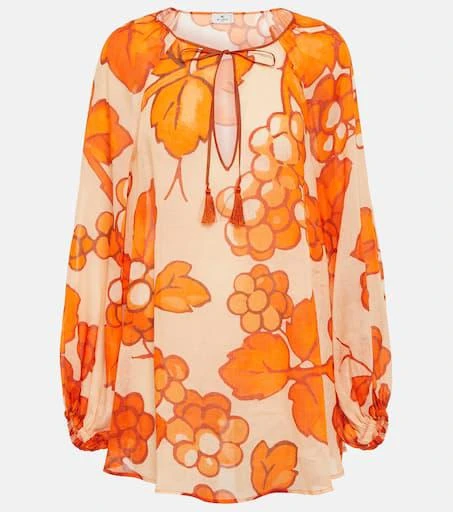 ETRO Printed ramie tunic 1