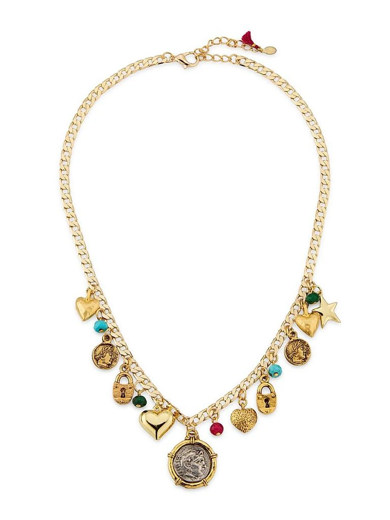 Shashi Ethereal 14K-Gold-Plated Charm Necklace