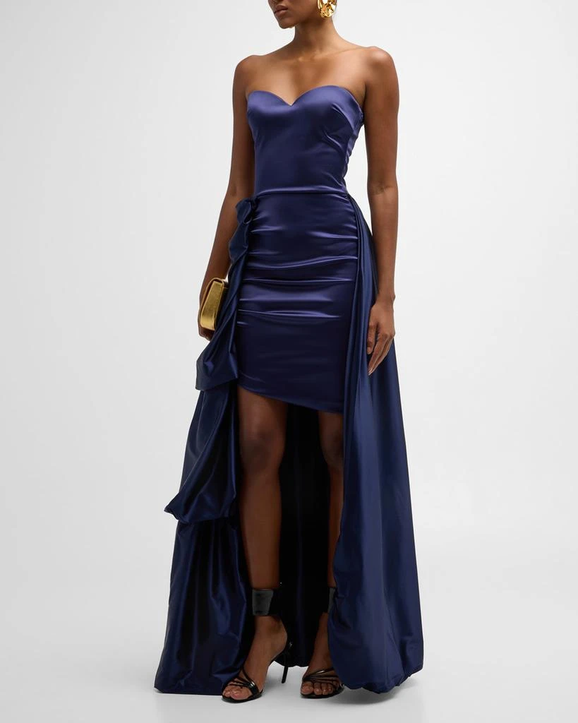 Chiara Boni Docces High-Low Strapless Sweetheart Gown 4