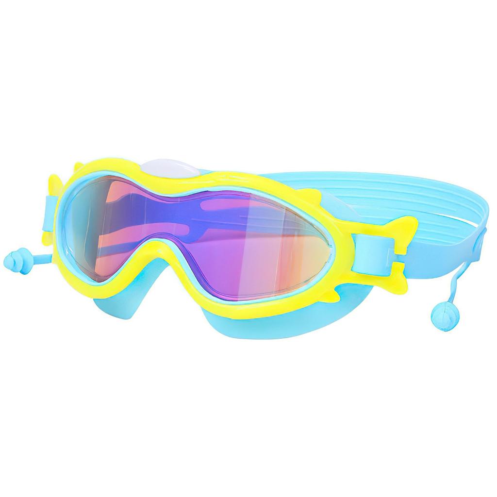 Global Bazaar Kids Swim Goggles with Ear Plugs & UV Protection