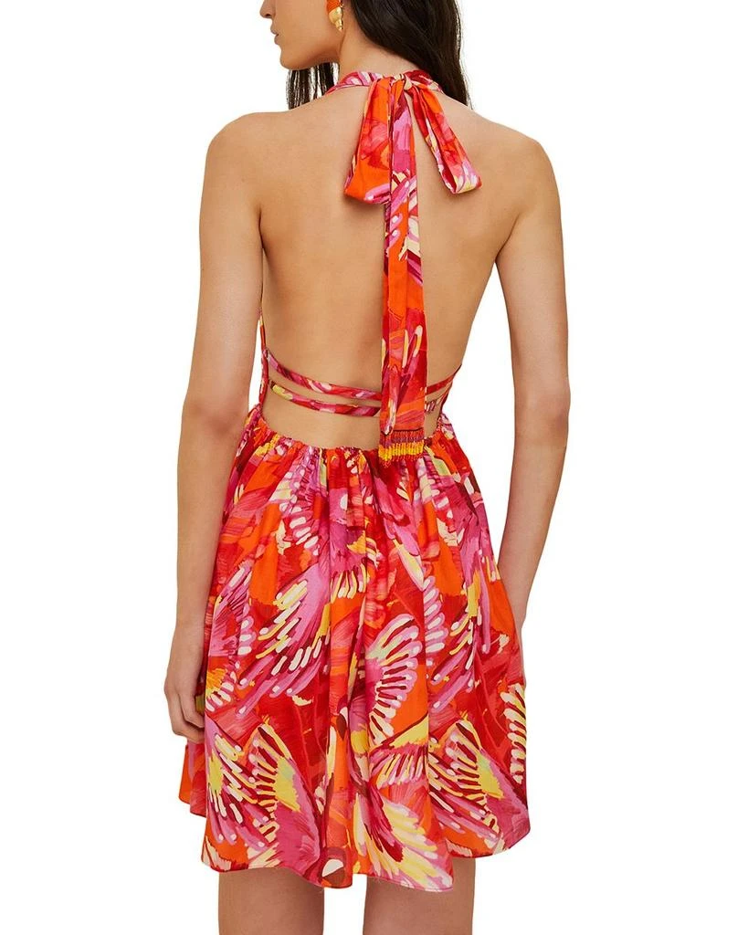Farm Rio Flying Birds Halter Mini Dress 2