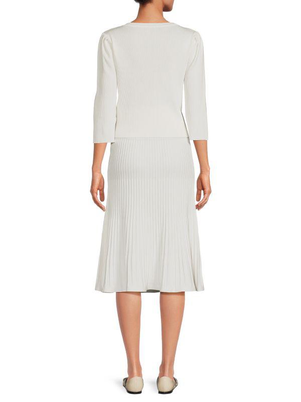Nanette Lepore 2-Piece Ribbed Sweater & Midi Skirt Set