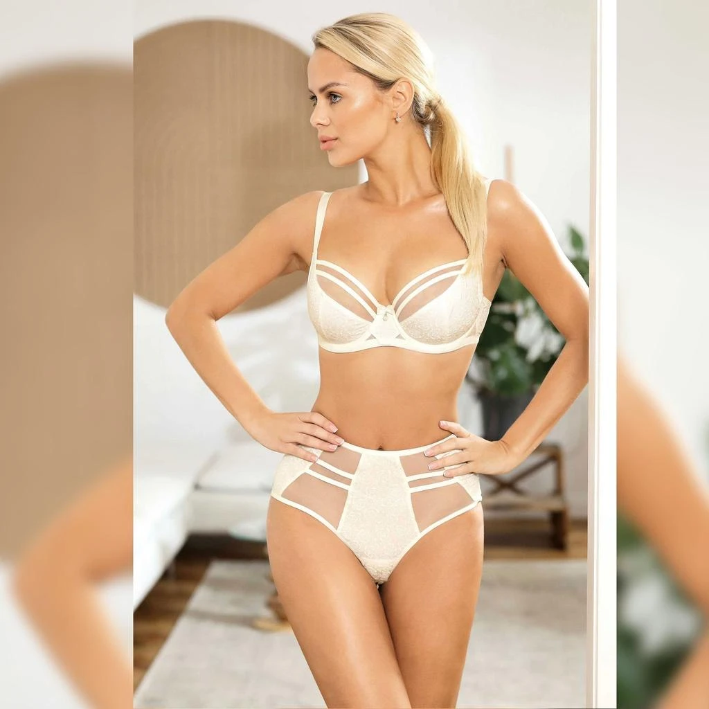 TRUEDAMES Sheer Soft Full Figure Underwire Bra 2