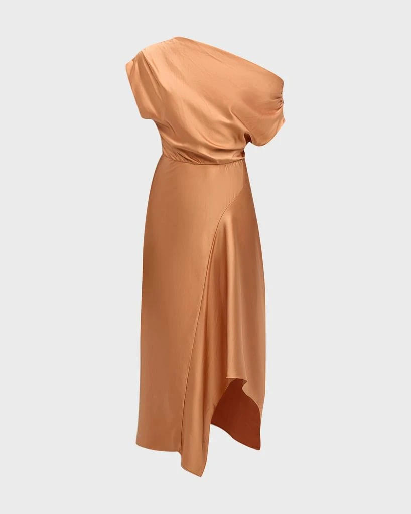 A.L.C. Jasmine Draped Satin Midi Dress 1