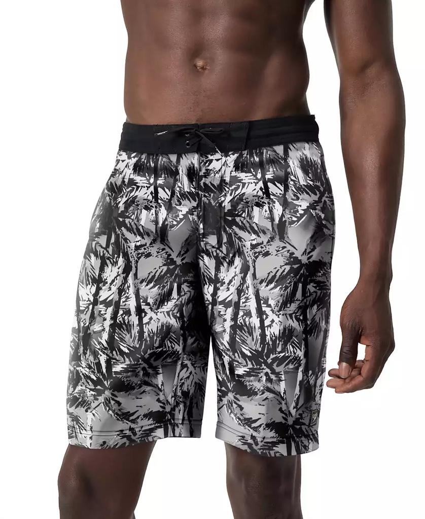 Speedo Men's Hawaiian Sky Bondi Basin Palm Print Drawstring 9" Boardshorts