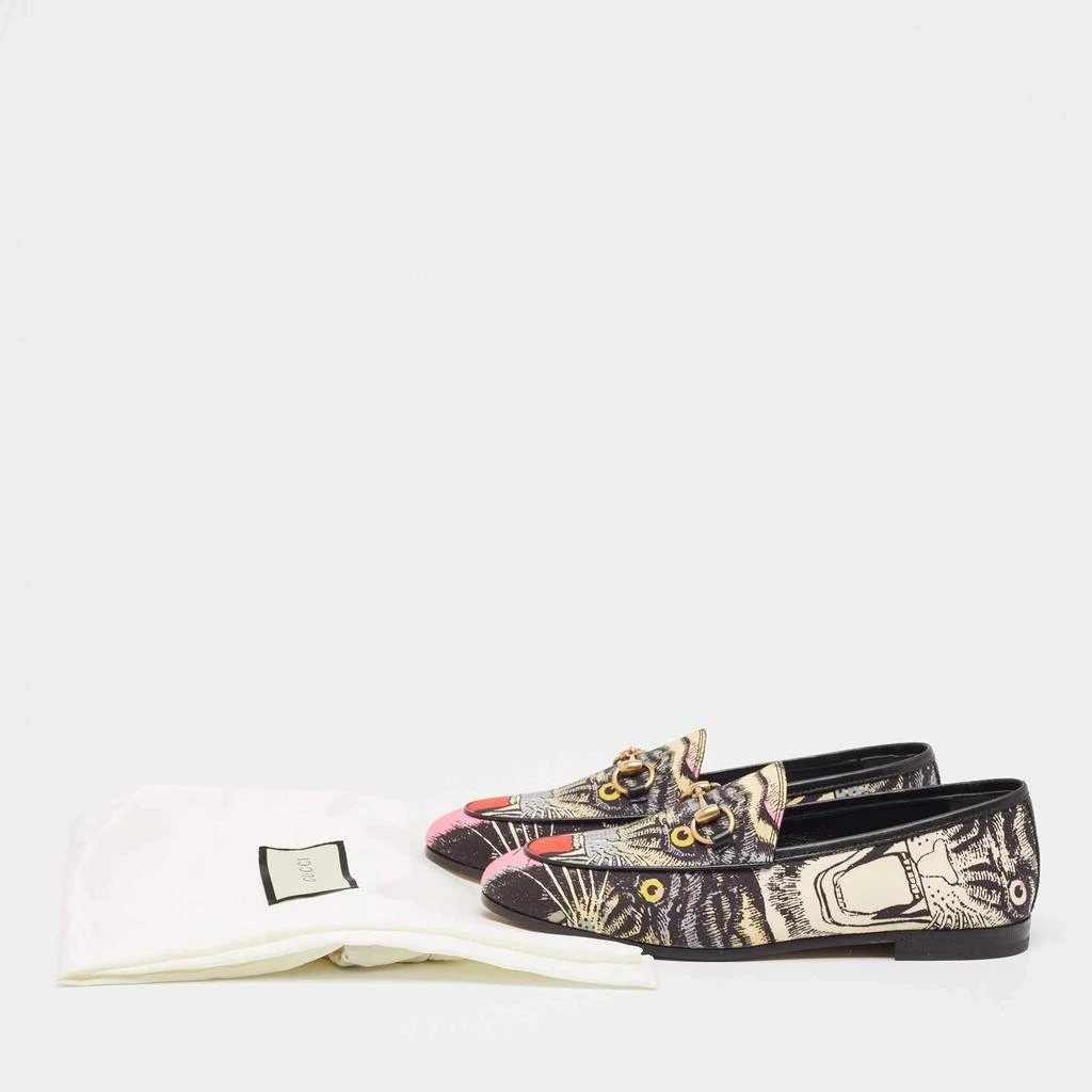 Gucci Gucci Multicolor Printed Fabric Jordaan Loafers Size 35 9