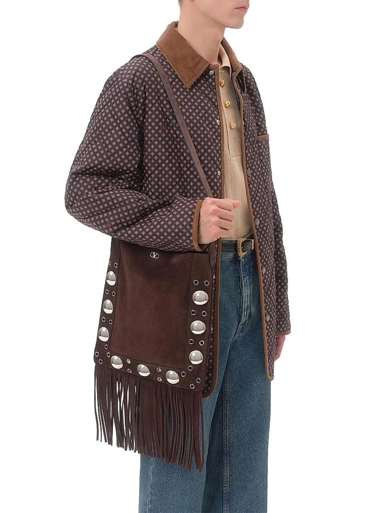 Valentino Nellcôte Suede Shoulder Bag with Fringes 3