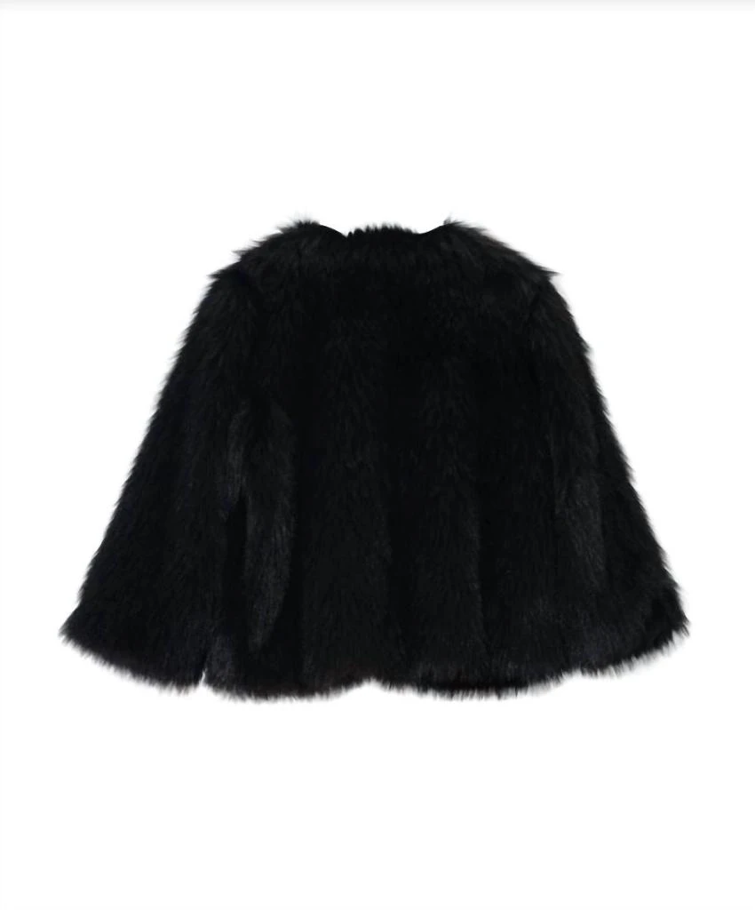 Echo Design Faux Fur Cropped Nirvana Jacket In Black 2
