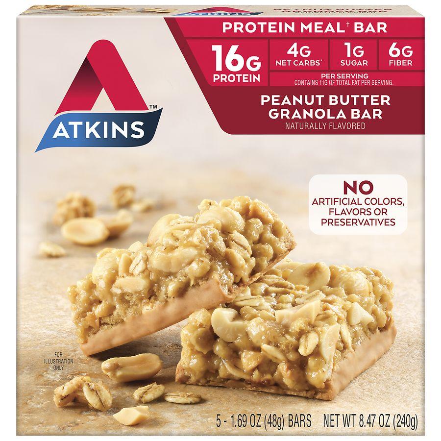 Atkins Peanut Butter Granola Bars Low Carb Peanut Butter