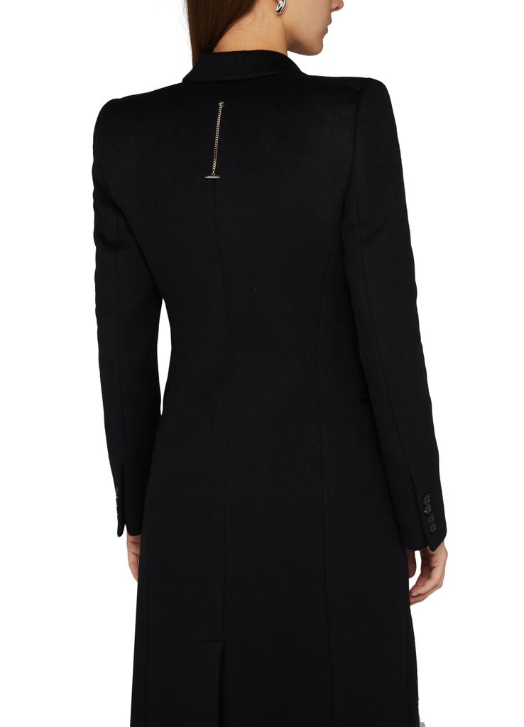 コート Alexander Mcqueen Black Felt Coat Men's Hammered Satin Trench Coat in Black | Alexander McQueen GB