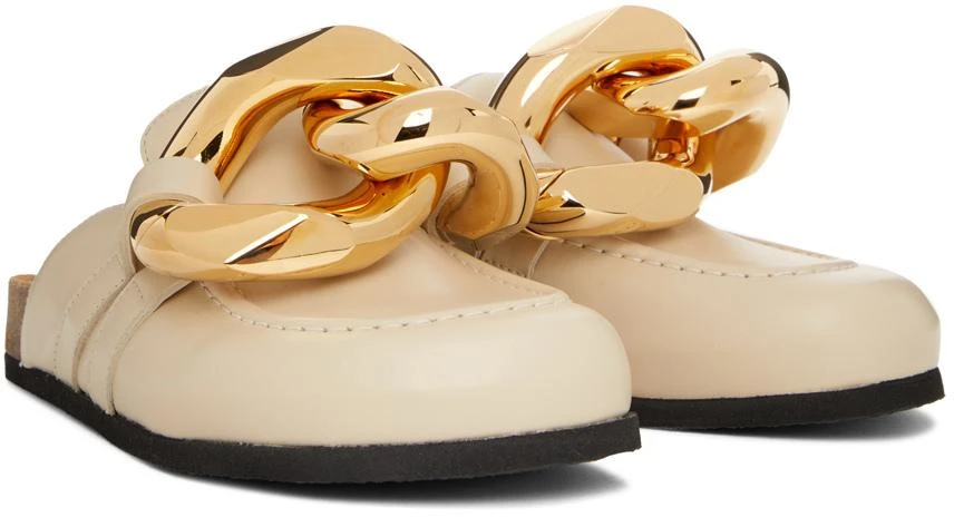 JW Anderson SSENSE Exclusive Beige Chain Loafers 4