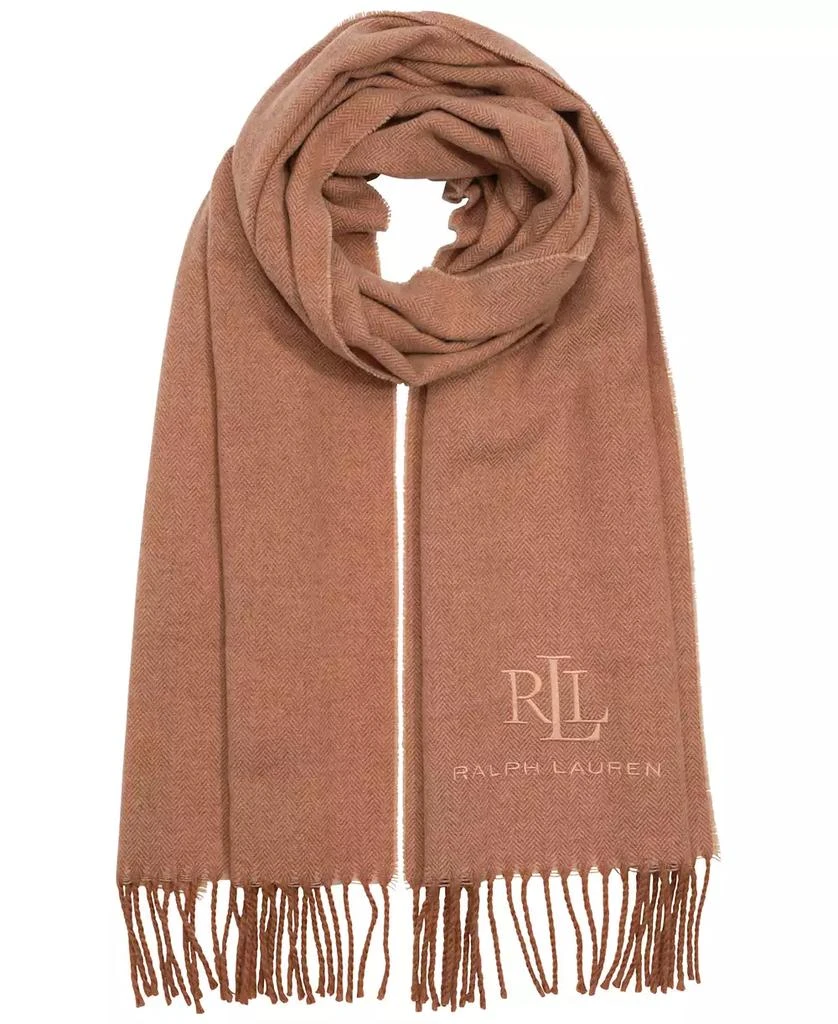 Lauren Ralph Lauren Wool Cashmere Signature Woven Scarf 1