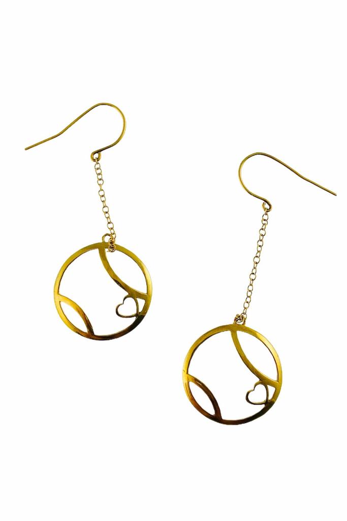 Love Love Tennis Love Love Tennis - Women's Ball Heart Solid Earrings
