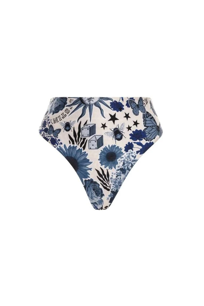 Agua Bendita Penelope Reversible Bikini Bottom In Embellished 5