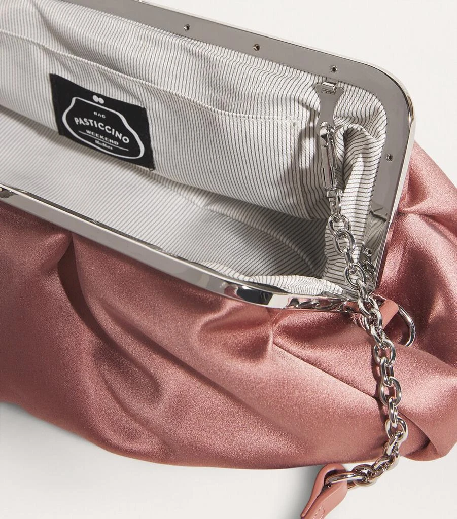 Weekend Max Mara Large Silk-Satin Pasticcino Clutch Bag 7