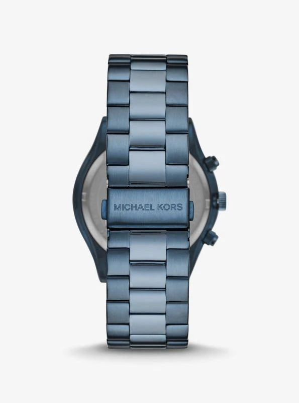 Michael Kors Oversized Slim Runway Blue-Tone Watch 3