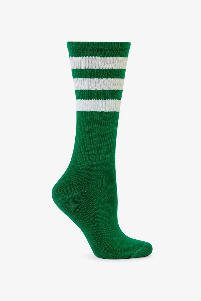 Los Angeles Apparel CALFSOCK - Unisex 3-Stripe Calf Sock 28