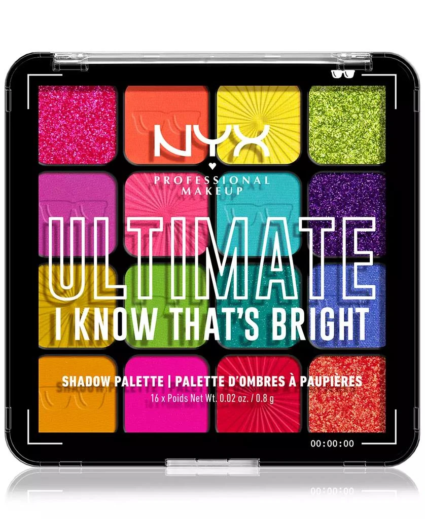 NYX Professional Makeup Ultimate Shadow Palette - I Know That's Bright 6