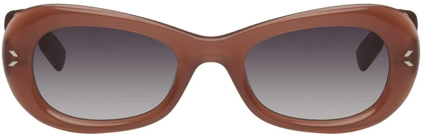 Alexander McQueen Orange Oval Sunglasses 1