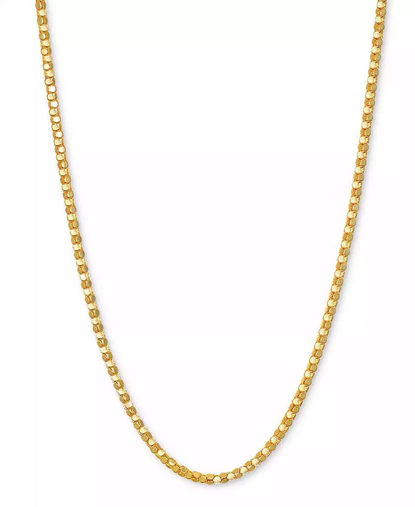 Italian Gold 14k Gold Necklace, 20" Diamond Cut Popcorn Chain (1-5/8mm)
