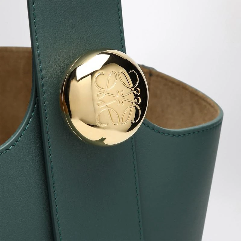 Loewe Green calfskin Pebble Bucket medium bag 7