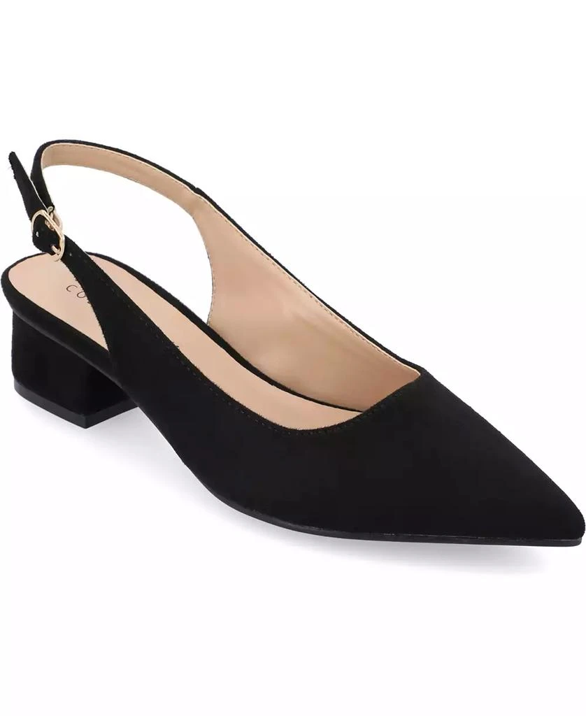 Journee Collection Women's Sylvia Block Heel Slingback Pumps 1