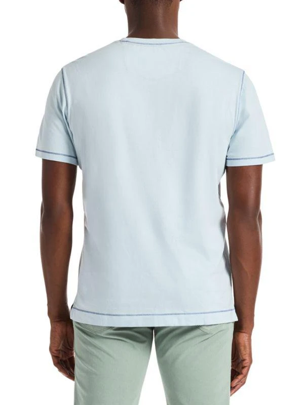Robert Graham Damien Embroidered Cotton V-Neck T-Shirt 2