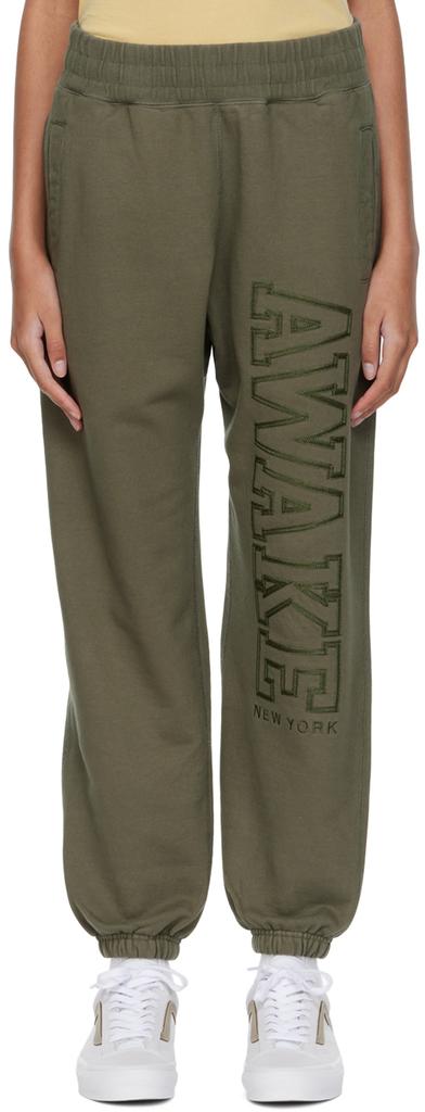 Awake NY Khaki Cotton Lounge Pants