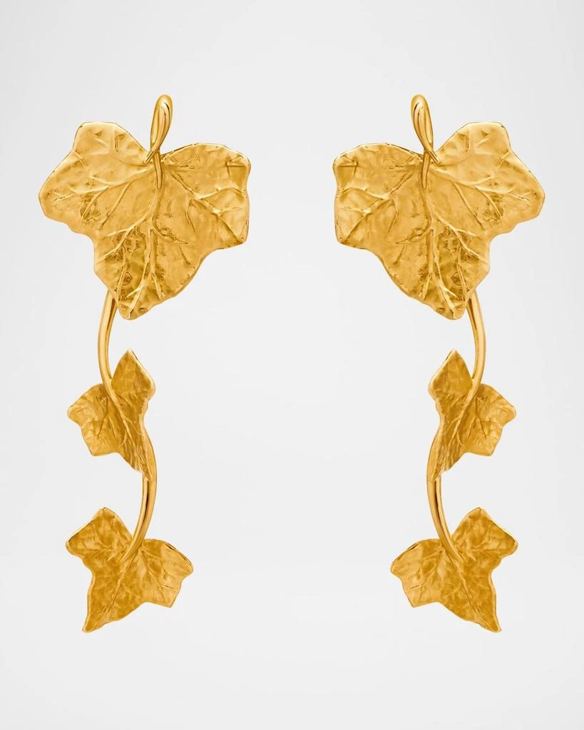 Oscar de la Renta Ivy Vine Triple Drop Clip-On Earrings