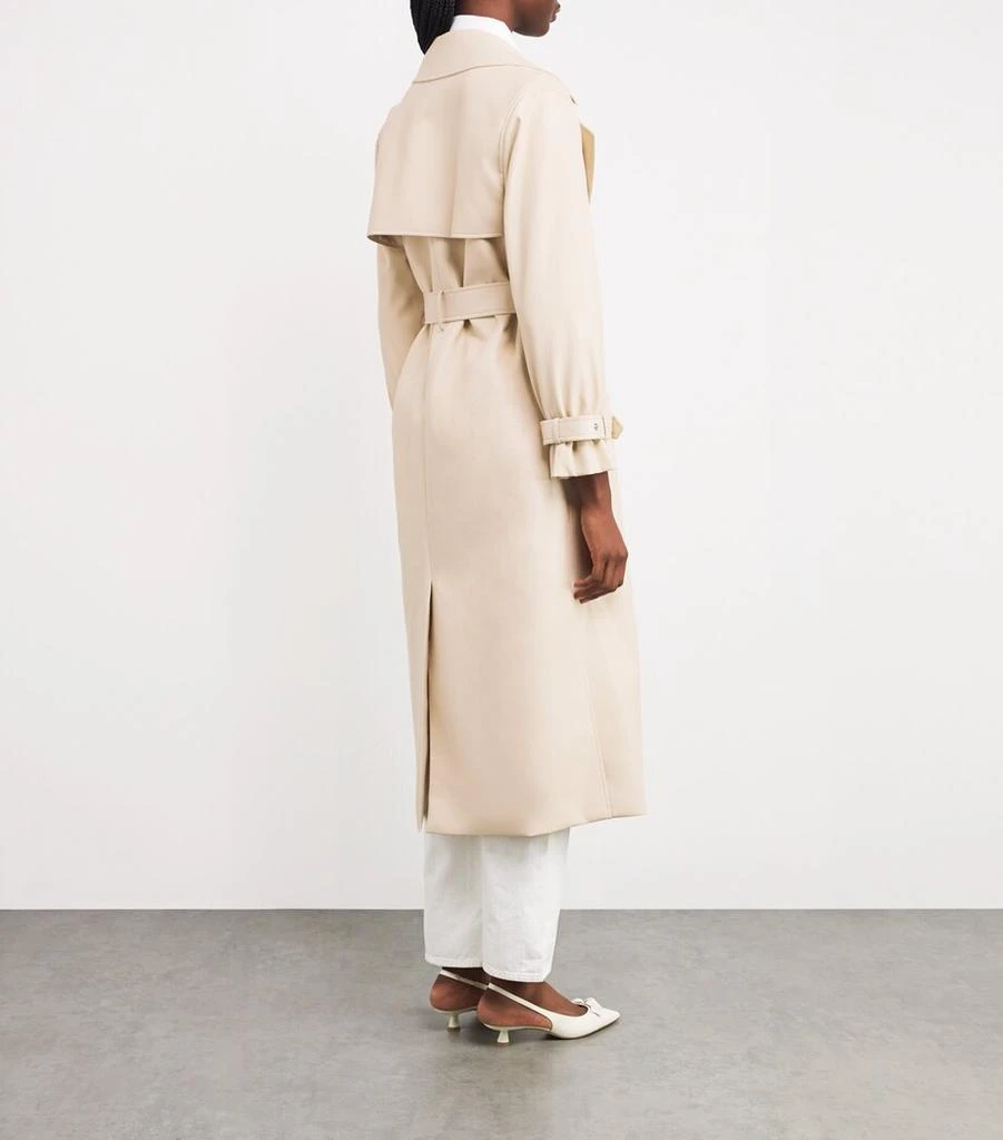Alice + Olivia Faux Leather Sullivan Trench Coat 4